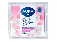 Aura ватные палочки 100 шт п э пакет