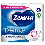 Zemma deluxe туалетная бумага деликатная забота 3 слоя 4 рулона