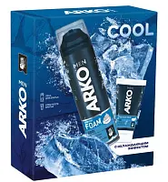Arko подарочный набор пена cool 200 мл и крем после бритья cool 50 мл