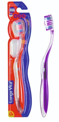 Лонга Вита зубная щетка duo сочетание двух типов щетины 