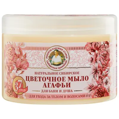 Травы и сборы агафьи мыло для бани цветочное 500 мл 