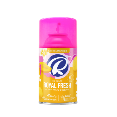 Rio Royal fresh  освежитель воздуха манго и франджипани баллон для диспенсера 250 мл 