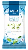 Amra салфетки влажные освежающие зеленый чай 20 шт