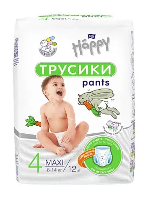 BELLA BABY HAPPY Подгузники-трусики, 12 шт.уп, вес 8-14 кг