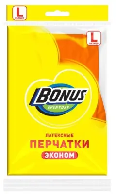 Bonus Перчатки латекcные эконом L 