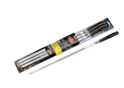 FORESTER Набор шампуров больших в блистере (6шт), с дерев. ручками (12) 