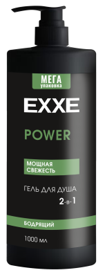 Exxe hello men гель для душа 3 в1 бодрящий power 1000 мл 