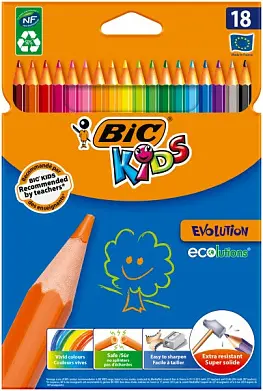 BIC Карандаши цветные BIC 'Эволюшн', уп.18