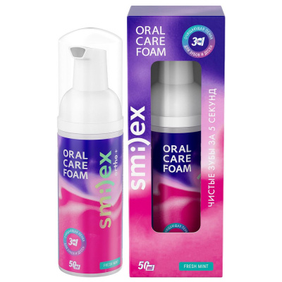 SPLAT SMILEX ORTHO инновационная очищающая пенка для зубов 3в1 со вкусом мяты 50мл 