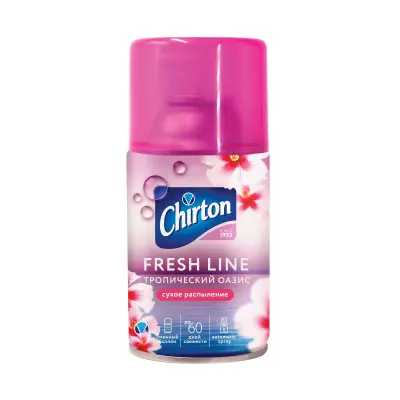 Chirton Fresh Line сменный баллон для автоматического освежителя воздуха тропический оазис 250 мл 