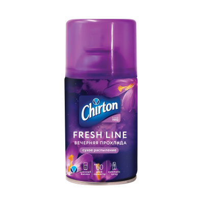 Chirton Fresh Line сменный баллон для автоматического освежителя воздуха вечерняя прохлада 250 мл 