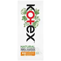 Kotex natural ежедневные прокладки нормал органик 40 шт