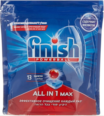 Finish All in 1 таблетки для посудомоечных машин 13шт 