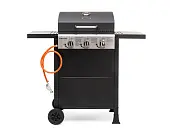 Forester газовый гриль 3-х конфорочный с пьезоподжигом чугунными решетками боковыми складными столиком