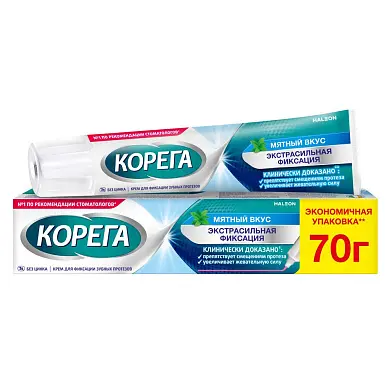 Корега экстра сильный мятный крем мятная свежесть 70 г