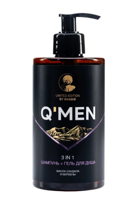 Q’men шампунь 3 в 1 мужской, 410 мл 