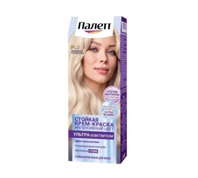 Палетт крем краска для волос платиновый осветлитель осветляет до 8 тонов PL0 