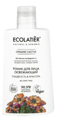 Ecolatier тоник для лица освежающий гладкость и красота серия organic 250 мл 