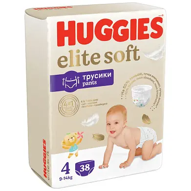 Huggies Soft подгузники трусики 9-14 кг 4 размер 38 шт
