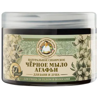 Травы и сборы агафьи мыло для бани черное 500 мл 
