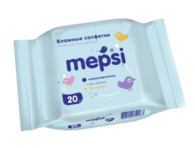 Mepsi влажные детские салфетки 20 шт 