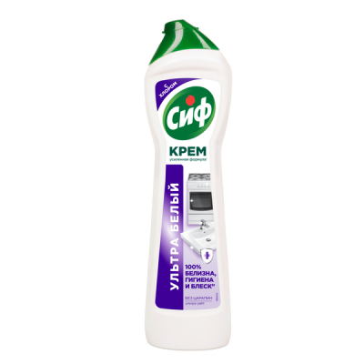 Сиф крем ультра белый универсальное чистящее средство антибактериальный с хлором 450 мл 