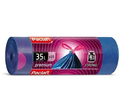 Paclan мешки для мусора с тесьмой Premium 35л 15шт