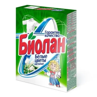 Биолан автомат стиральный порошок белые цветы 350 гр 