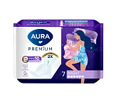 Aura premium прокладки женские гигиенические night 7 шт