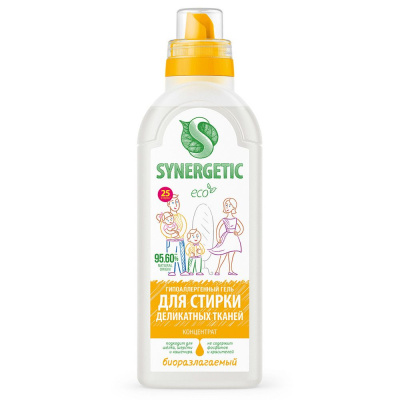 Synergetic концентрированный гель для стирки для деликатных тканей 0,75 л 