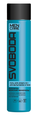 SVOBODA MEN CARE гель для душа 2в1 коллаген и морские минералы 300 мл 