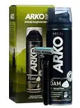 Arko men подарочный набор пена anti Irritation 200 мл + станок pro2 1 шт