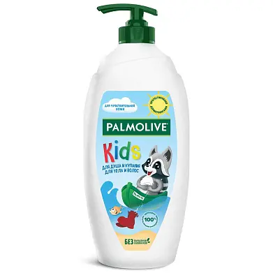 Palmolive душ гель с маслом миндаля для тела и волос 3+ 600 мл