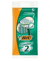Bic станки одноразовые comfort 2 с двумя лезвиями 5 шт