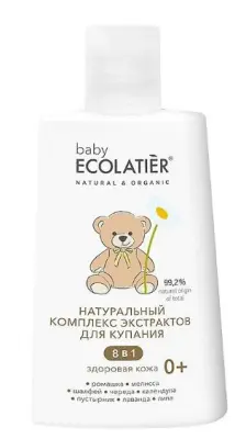 Ecolatier baby натуральный комплекс экстрактов 8 в 1 здоровая кожа для купания детей 0+ 250 мл 