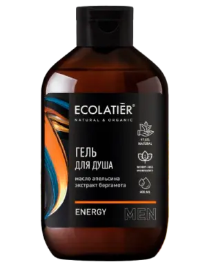 Ecolatier Мужской гель для душа Energy, 400 мл 