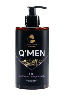 Q’men шампунь 3 в 1 мужской, 410 мл 