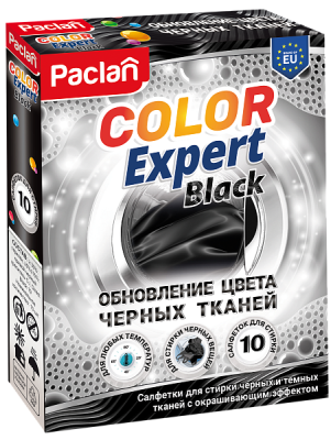 Paclan салфетки для обновления цвета при стирке черного 10 шт 