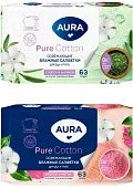 Aura влажные салфетки для всей семьи освеж 63 шт