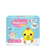 Watashi подгузники одноразовые для детей 2 s 3-6 кг 24 шт