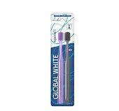 Global White зубная щетка spiral мягкая 2 штуки