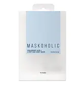 Maskoholic увлажняющая тканевая маска с гиалуроновой кислотой и 4 видами пептидов набор 10 шт
