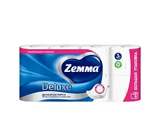 Zemma deluxe туалетная бумага деликатная забота 3 слоя 8 рулона