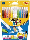 BIC Цвет. фломастеры Magic Felt Pens (кор. 12 цветов)