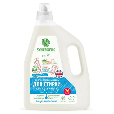 Synergetic Pure гель для стирки всех видов тканей 2,28 л 76 стирок 