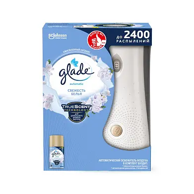 Glade декор автоматический освежитель свежесть белья 269 мл