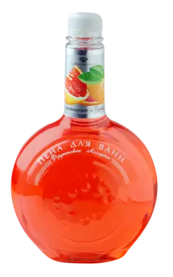 Фруктовое Ассорти пена для ванн розовый грейпфрут и бергамот 750 мл 