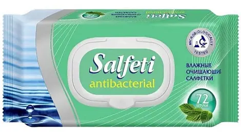 Salfeti №72 влажные салфетки антибактериальные с клапаном
