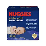 Huggies Elite Soft трусики подгузники ночные 3 м размер 6-11 кг детские, 23 шт