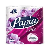 Papia elite dolce vita туалетная бумага белая с рисунком четырёхслойная 4 шт